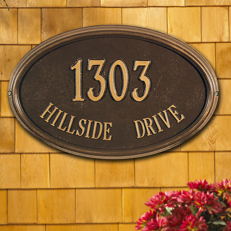 Whitehall Products Concord 2Line Wall Address Plaque Wayfair